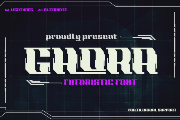 Ghora: A Cyberpunk Typeface for Bold Brands