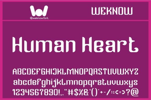 Human Heart: Modern Display Font for Headlines