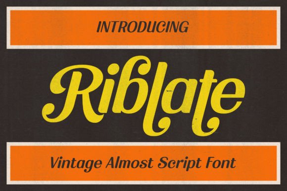 Riblate: The Retro Pop Font With Casual Charm