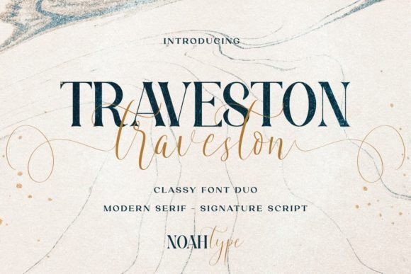 Traveston: A Bold Duo Font for Modern Design