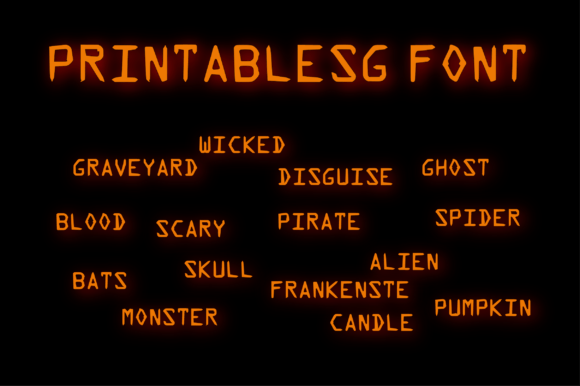 Unleash Spooky Vibes with Printablesg Font