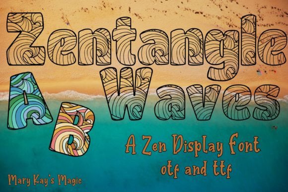 Zentangle Waves: Fluid Typography for Modern Brands